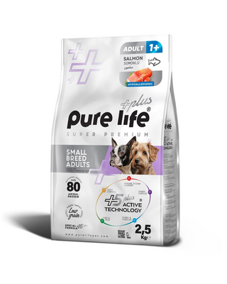 PureLife - PureLife Plus Somonlu Küçük Irk Yetişkin Köpek Maması 2.5 Kg