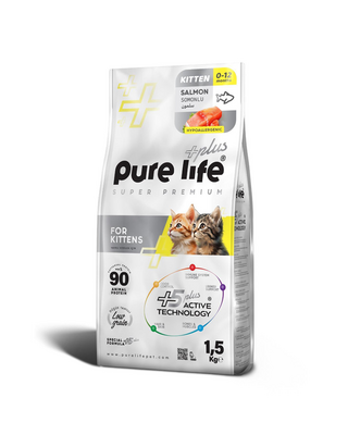 PureLife - PureLife Plus Somonlu Yavru Kedi Maması 1.5 Kg