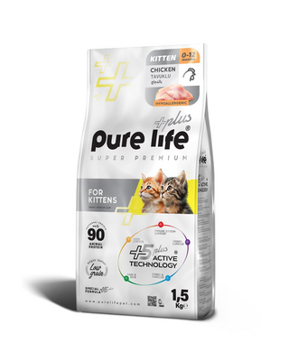 PureLife - PureLife Plus Tavuklu Yavru Kedi Maması 1.5 Kg