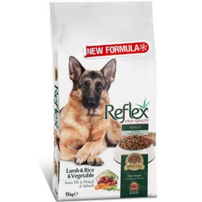 Reflex - Reflex Kuzulu Pirinçli ve Sebzeli Yüksek Kaliteli Köpek Maması 15 Kg