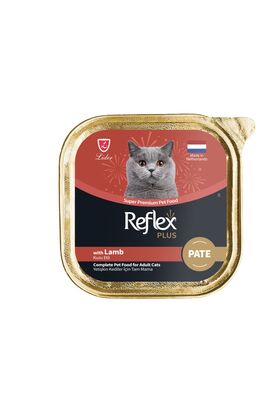 Reflex - Reflex Plus Alu Tray 85 gr Kuzu etli Kıyılmış Pate Yetişkin Kedi Yaş Mama