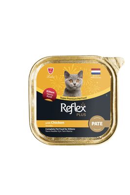 Reflex - Reflex Plus Alu Tray 85 gr Tavuklu Kıyılmış Pate Yavru Kedi Yaş Mama