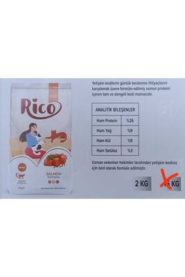 Rico - RİCO SOMONLU YETİŞKİN KEDİ MAMASI 2 KİLO