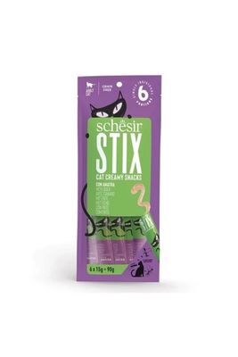 Schesir - Schesir Cat Stix Ördekli Krema Kedi Ödülü 6x15gr