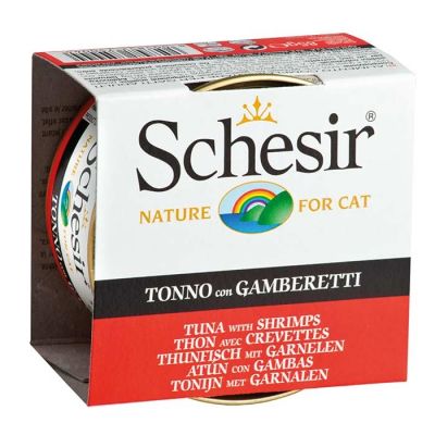 Schesir - Schesir Ton Balıklı Karidesli Jöleli Kedi Konservesi 85 Gr