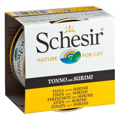 Schesir - Schesir Ton Balıklı Ve Yengeç Etli Jöleli Kedi Konservesi 85 Gr