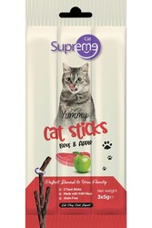 Supreme Cat Sığır Etli Ve Elmalı Ödül Çubuk 3x5 Gr - Thumbnail