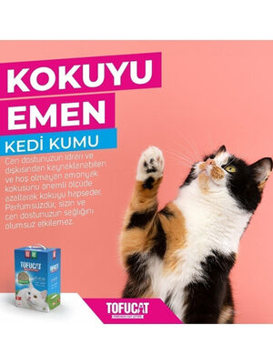 TofuCat - TofuCat 6 Litre, Topaklanan, Üstün Koku Hapsedebilen, Tuvalete Atılabilen, Doğal, Tofu Kedi Kumu