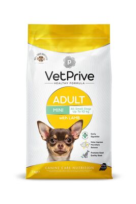 VetPrive - VetPrive Mini Ve Küçük Irk Yetişkin Köpek Maması Kuzu Etli 3 Kg