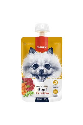 Wanpy - Wanpy Taze Sığır Etli&havuçlu Köpek Et Ezmesi 90 Gr