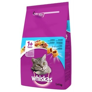 Whiskas - Whiskas Ton Balıklı ve Sebzeli Yetişkin Kedi Maması 1,4 kg